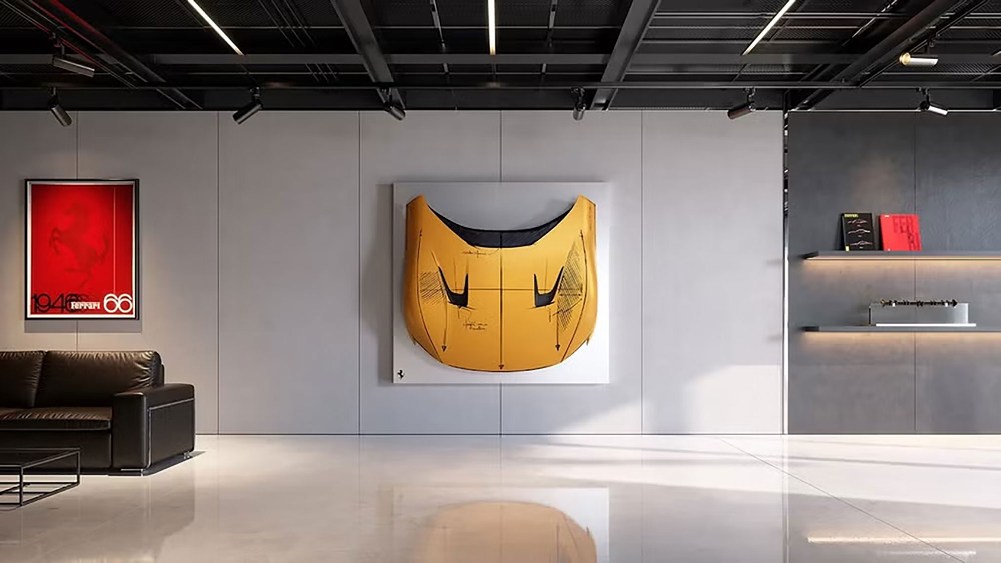 Ferrari把超跑鈑件變成收藏品，Manzoni設計草圖點綴藝術層次