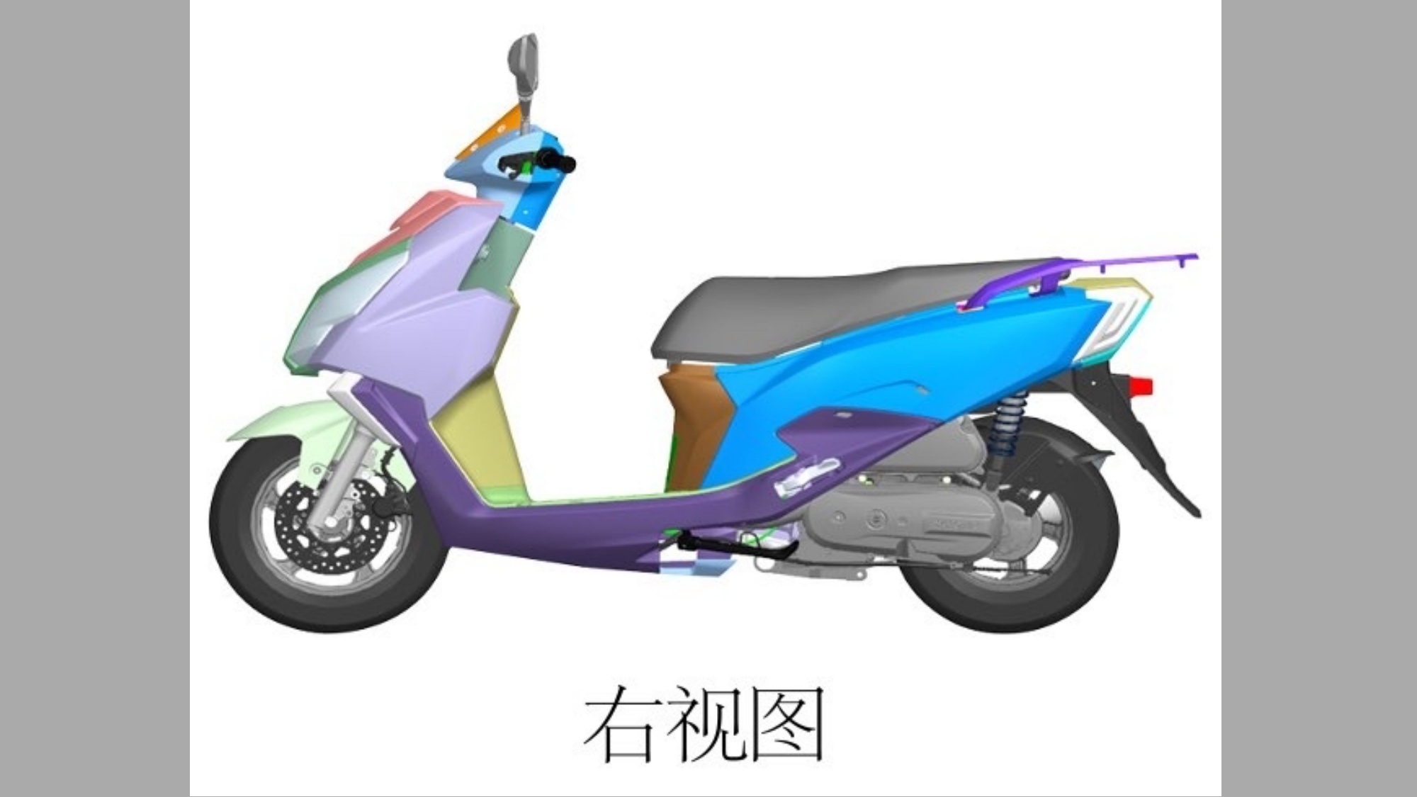 新車軸距由現行UY125的1,285mm增加至1,295mm，增加10mm。（圖／翻攝自微博）