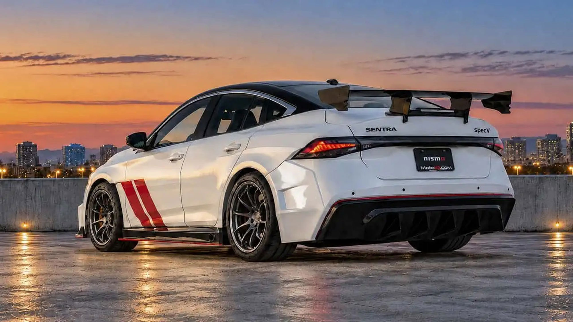 BOMEX寬體套件搭配側出排氣，GT-R NISMO尾翼成為焦點。（圖／Nissan提供）