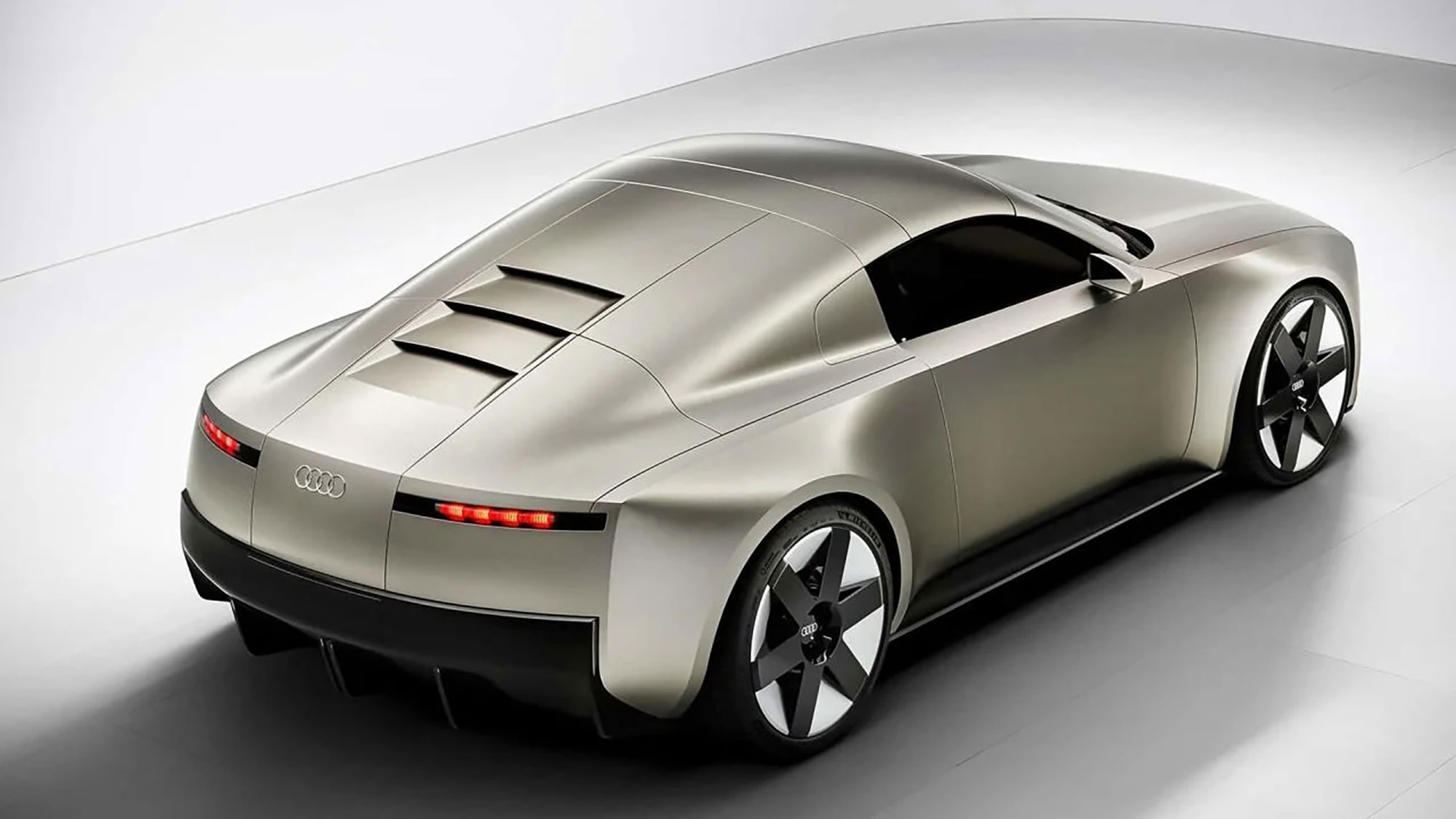 Audi首款電動Targa跑車,車身尺碼甚至超越R8。(圖/Audi提供)