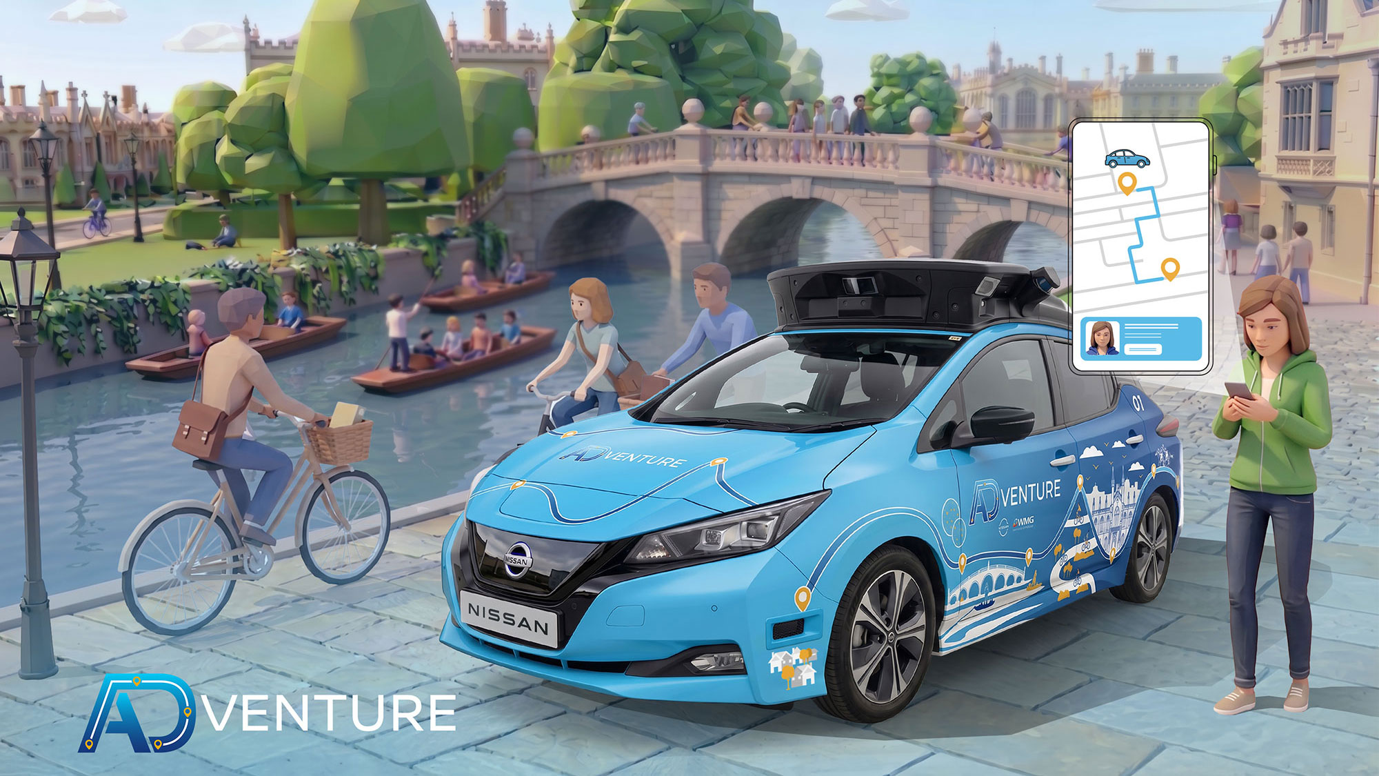 Nissan「ADventure」自動駕駛計畫前進英國， Leaf化身移動服務實驗車