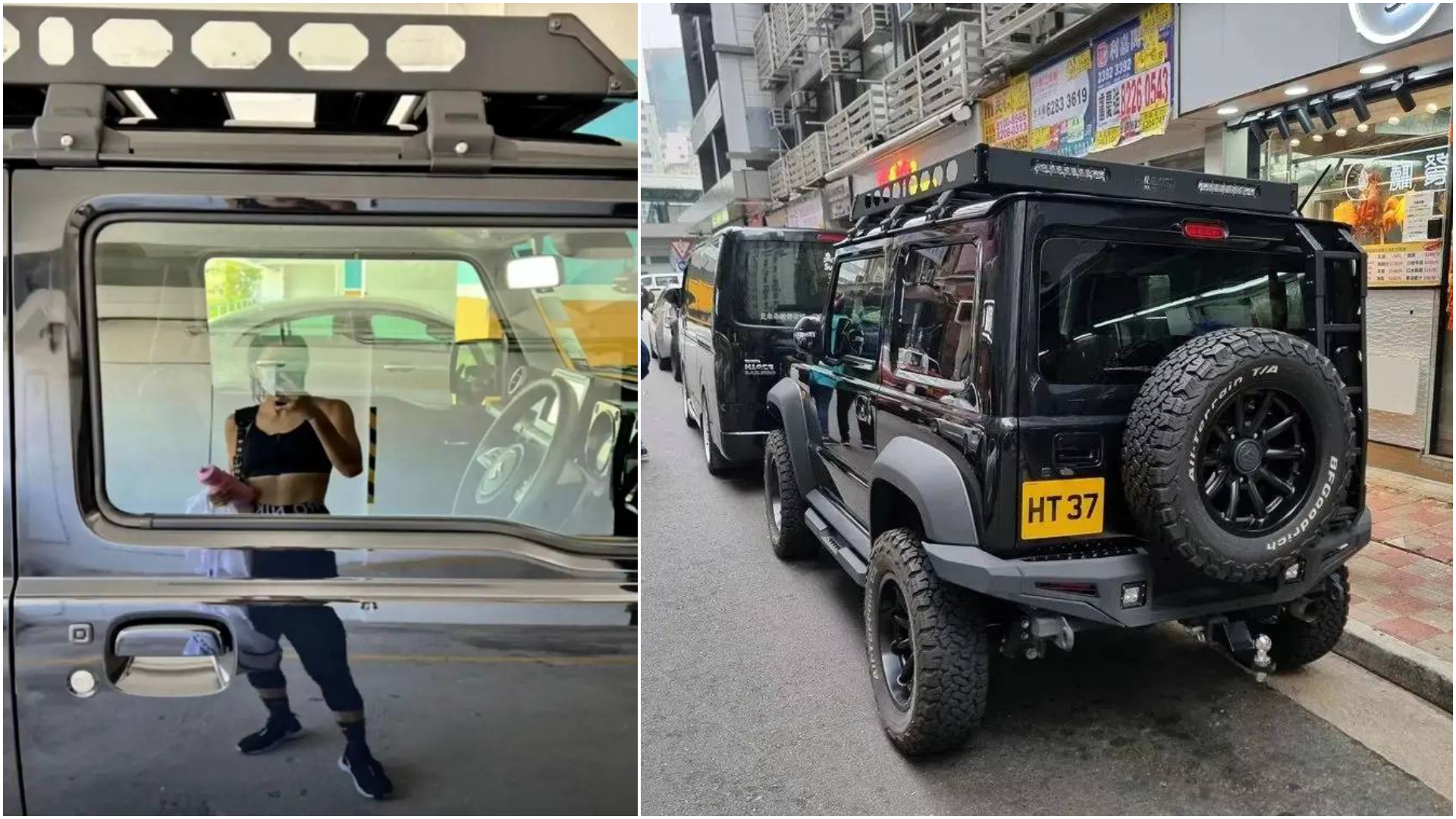 這輛黑色Jimny究竟是不是陳奕迅本人收藏的車?根據後續港媒及網路報導,這輛車主要由妻子徐濠縈使用,並非完全屬於陳奕迅的個人座駕。(圖/翻攝自小紅書)