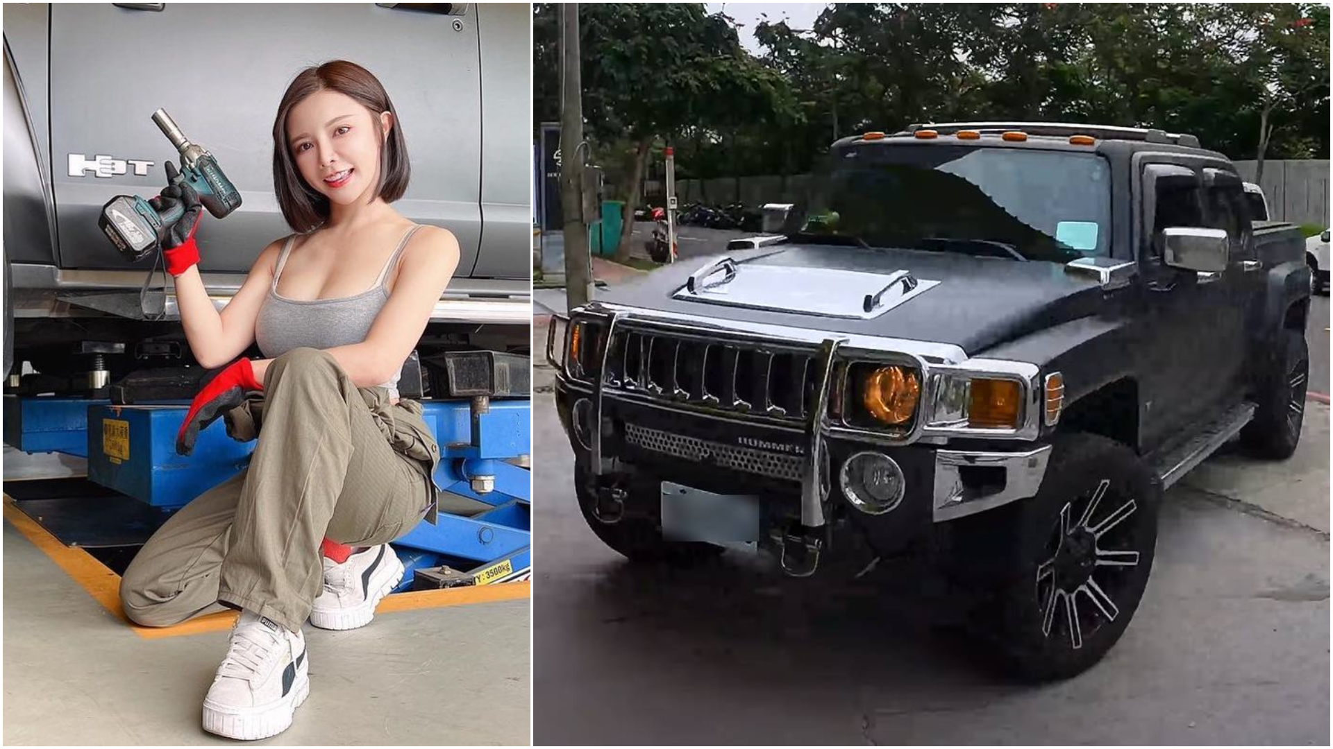 誰說悍馬車都是硬漢在開？ 全台唯3輛H3T皮卡車主之一竟是超甜美巫苡萱！ | 地球黃金線