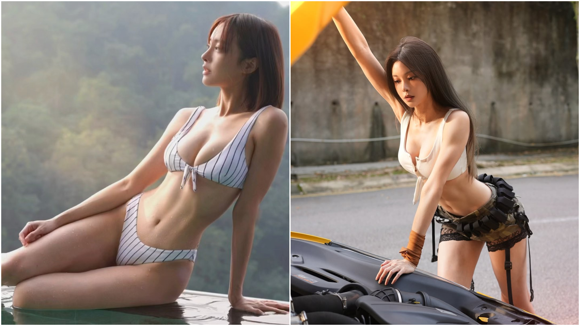 鋼琴女神」李元玲再次合體法拉利！短上衣加迷你裙曬傲人魔鬼身材| 地球