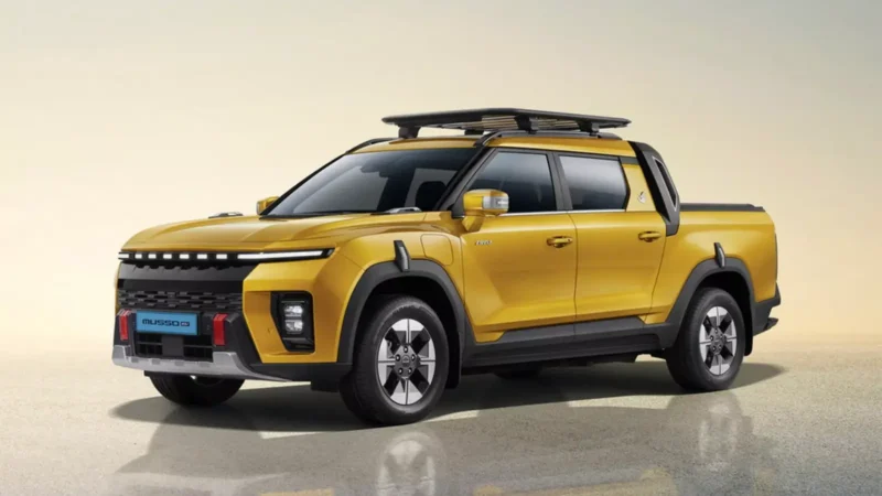 品牌首款同時也是韓國首款的電動皮卡Musso EV。(圖片來源 / KG Mobility)