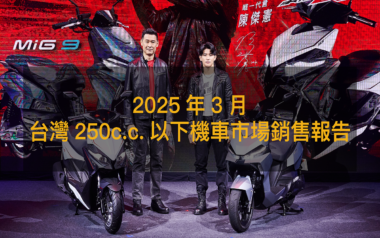 2025年3月機車銷售戰報(250cc以下)