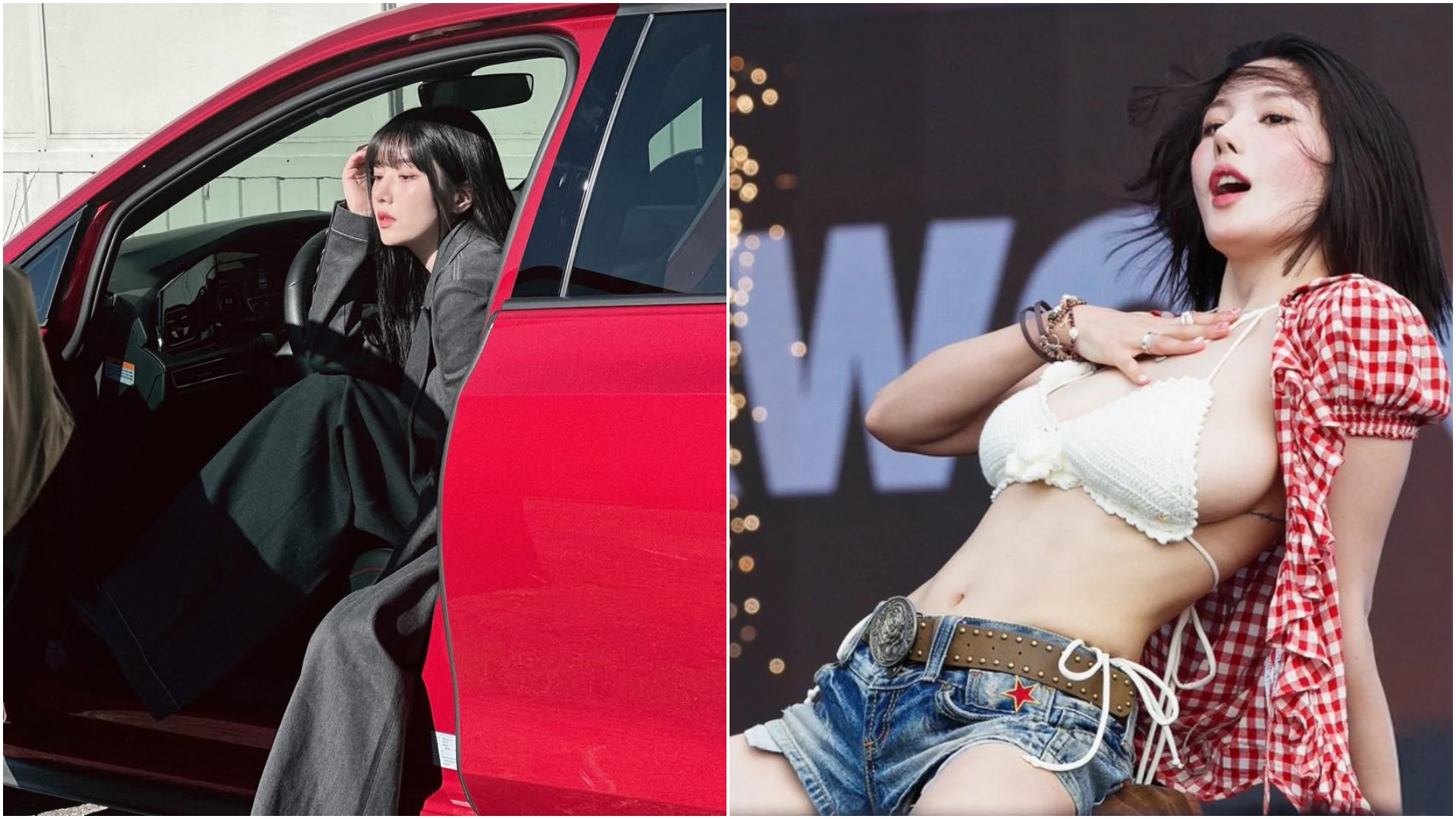 「水彈女神」權恩妃濕身辣舞側乳炸出!變身御姐駕馭福斯Golf GTI
