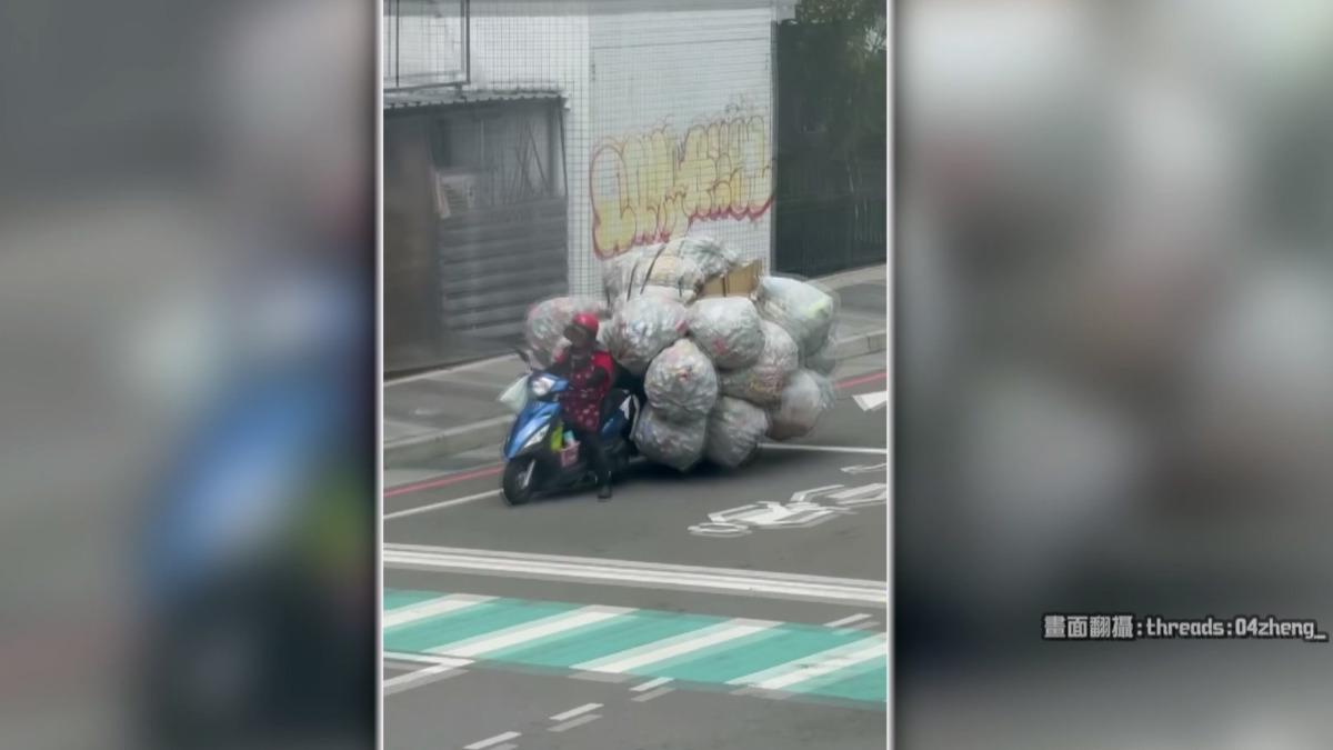 阿嬤騎「移動城堡」穿梭街頭20年！滿載回收物穿梭街頭一天賺3千