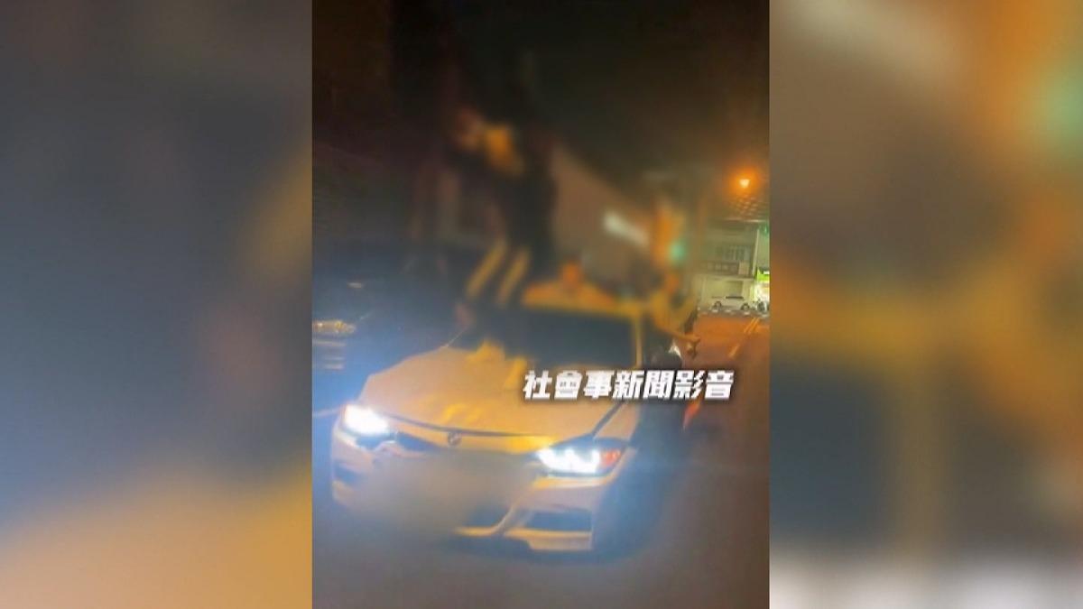 抖音一響父母白養？台中BMW男車禍後「站引擎蓋跳舞」拍短影音：撞都撞了看開點