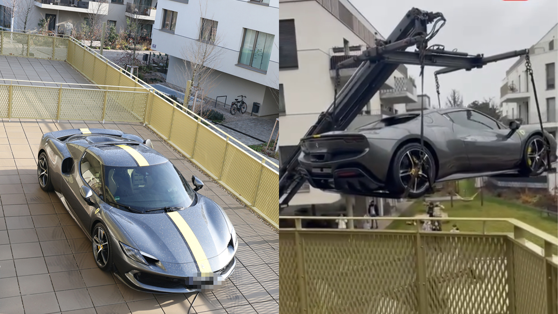 28歲男將法拉利吊上陽台，維也納市府火速下令撤離