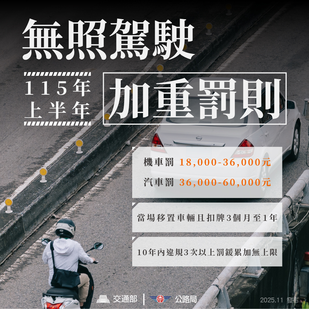 台灣2026交通新制15項整理別踩雷：無照重罰、考照變難、70歲換照、隔熱紙納管| 地球黃金線