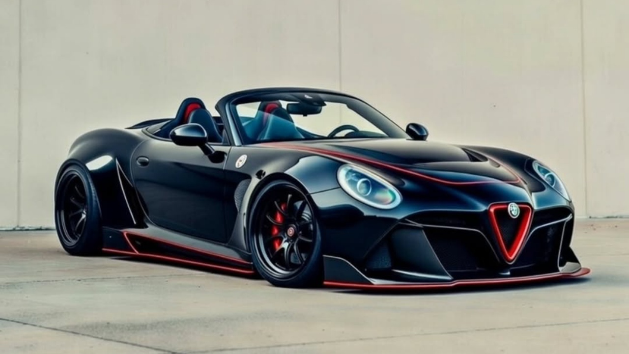 苦等不到Alfa Romeo敞篷跑車，數位渲染先讓車迷過乾癮