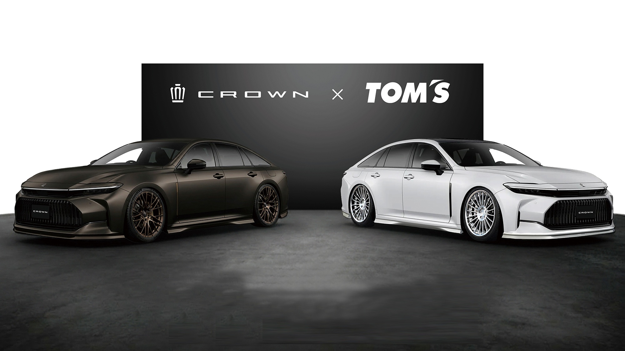 TOM’S攜手Toyota Crown開發團隊，黑白Crown Sedan概念改裝車首度亮相
