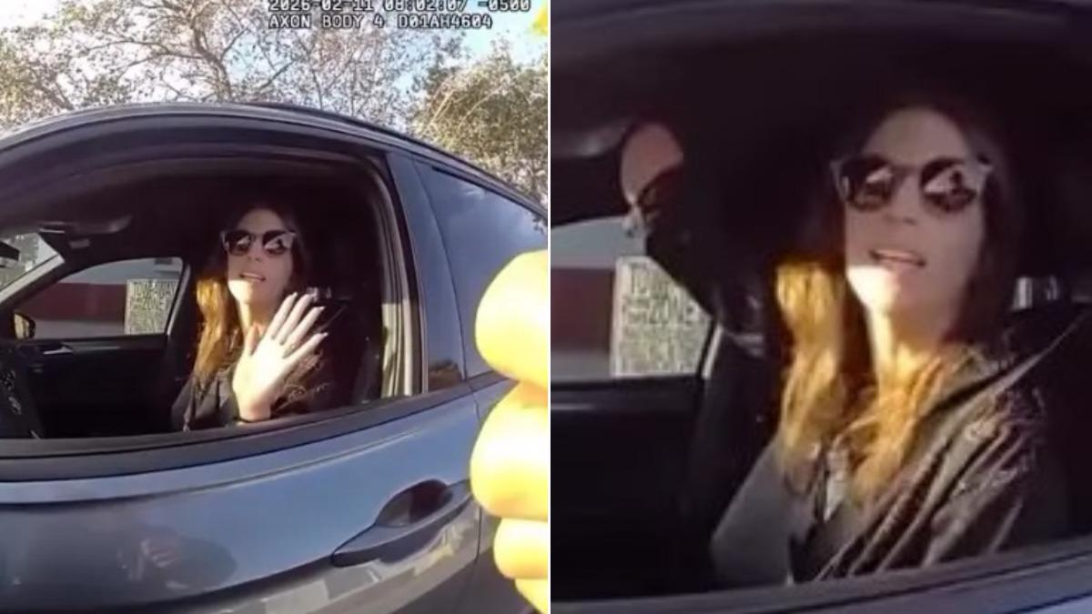 美女駕駛遭警察質疑開車滑手機！「秒舉右手」自證清白竟遇警方死不認錯