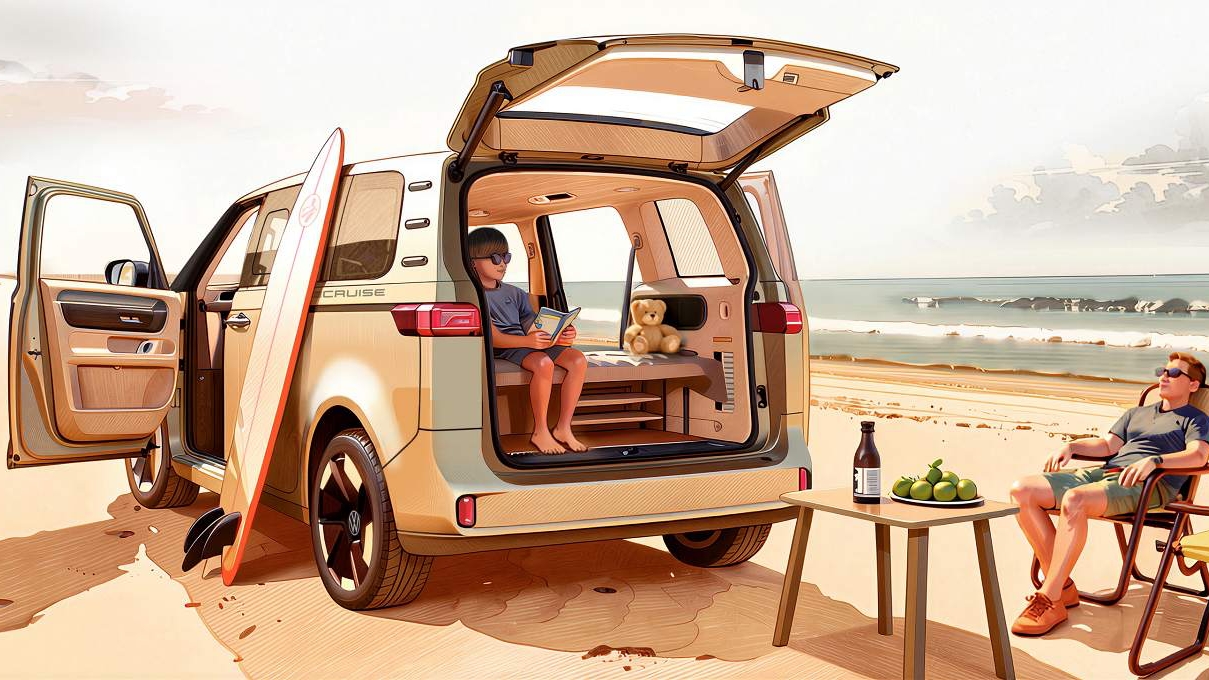 福斯純電露營車ID. California Cruise準備登場，California Beach首創充氣廚房